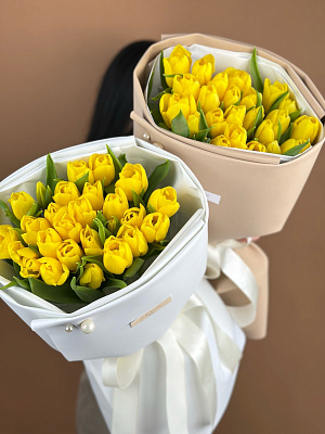 Желтые тюльпаны 25 шт.