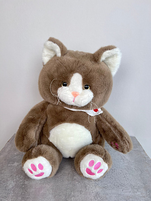 Мягкая игрушка коричневый кот 40 см