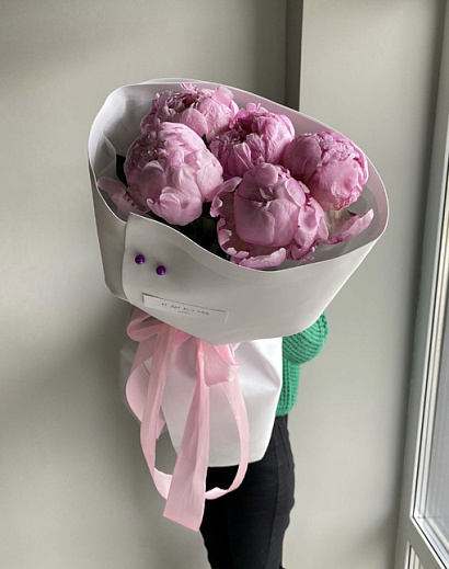 Розовые пионы 5 шт.