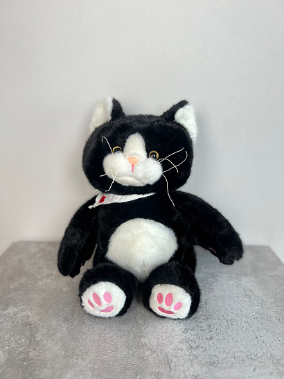 Мягкая игрушка черный кот 30 см