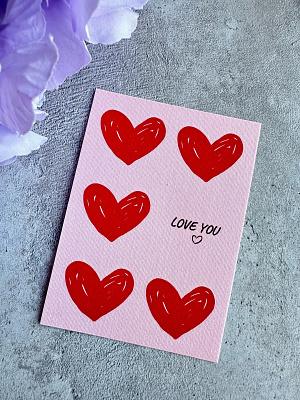 Открытка "Love you"