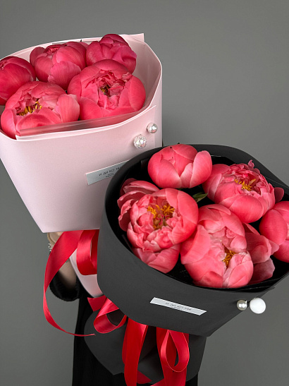 Коралловые пионы 5 шт.