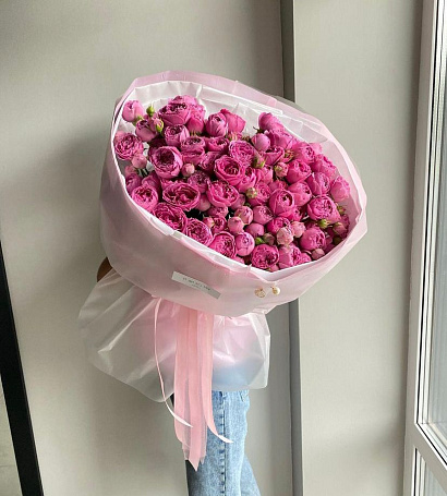 Малиновое мороженое (кустовые розы)