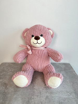 Мягкая игрушка: медвежонок розовый 35 см