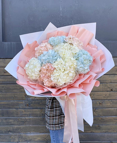 Сахарная вата из гортензий