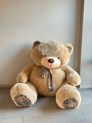 Огромный бежевый медведь 160 см