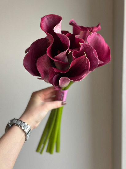 Букет невесты в цвете марсала