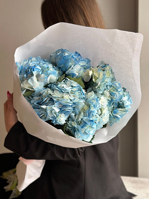 Охапка голубых колумбийских гортензий